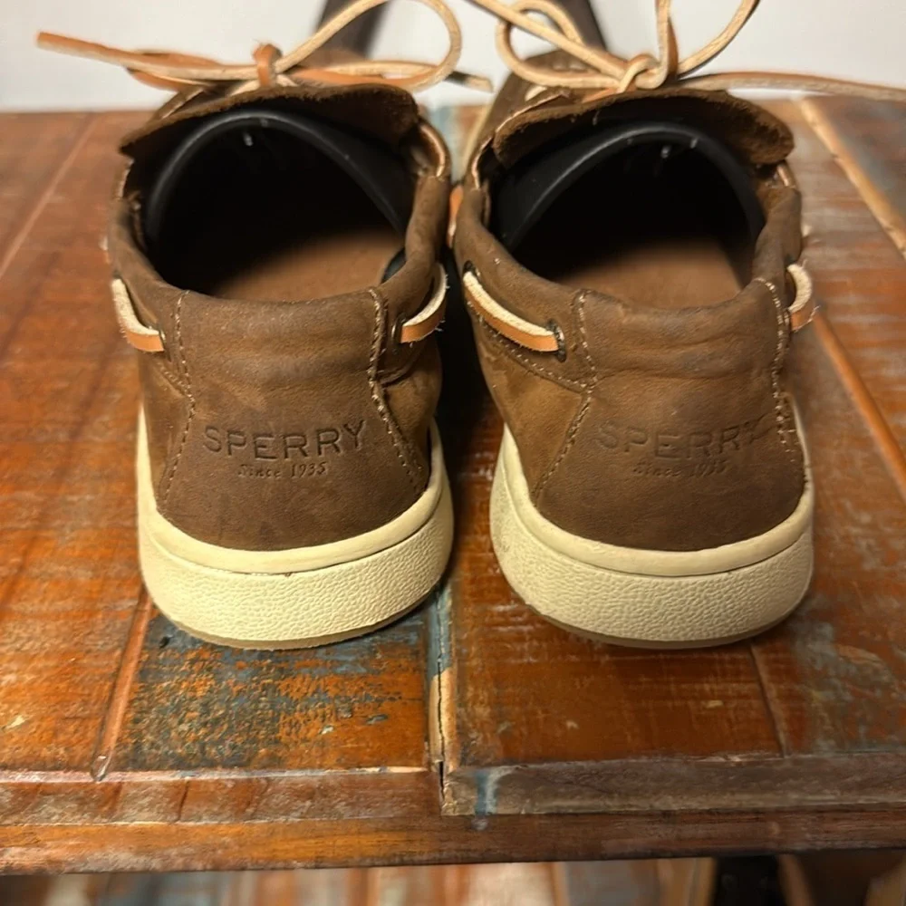 Sperry Kids Leather Dress Shoes - Brown and Tan